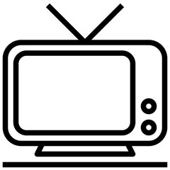 tv line icon,linear,outline,graphic,illustration