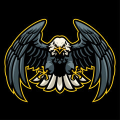 Vector Of Angry Eagle Mascot Design