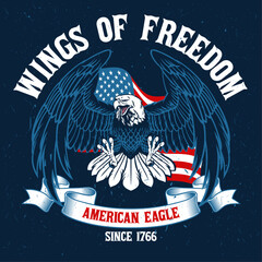 Vintage American Eagle Tshirt Design