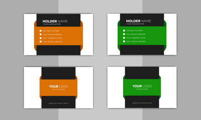 Creative unique, Modern and Corporate business visiting card design template for personal identity stock illustration