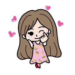 little girl การ์ตูนง