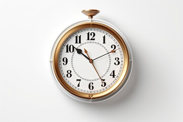 Timeless elegance. Close up of classic watch clock on a white isolated background