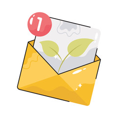 Mail doodle vector outline Sticker. EPS 10 file