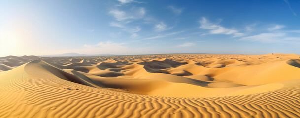 background of sand dunes. Desert landscape. Generative AI
