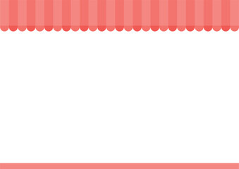 赤いシェードのかわいい背景･フレーム素材 - カフェ･ショップ・マルシェのイメージ
