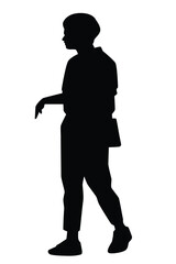 Man silhouette vector on white background ,people in black and white, illustration for creative content.