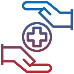 Fototapeta premium HEALTHCARE line icon,linear,outline,graphic,illustration