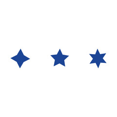 Obraz premium Vector set of simple stars symbols. Star icon collection 