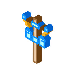 electric utility pole electrical engineer isometric icon vector. electric utility pole electrical engineer sign. isolated symbol illustration