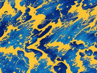 Fototapeta na wymiar Abstract Paint Background By Deep Blue and Gold By Generative AI