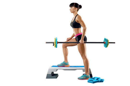 woman lifting weights isolated transparent PNG - Powered by Adobe