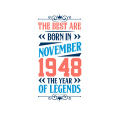 Best are born in November 1948. Born in November 1948 the legend Birthday