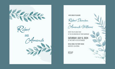 Fototapeta na wymiar Rustic wedding invitation
