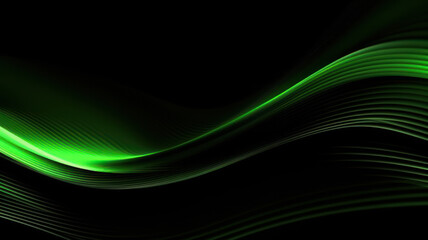 Modern Abstract Design with Green Blurred Lines