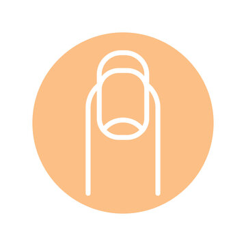 recommend clip art: Manicure color line icon. Isolated vector element.