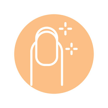 recommend clip art: Manicure color line icon. Isolated vector element.