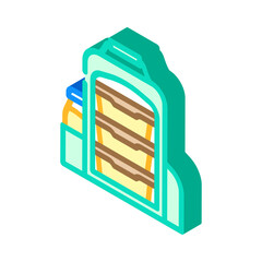 lunch box bag meal isometric icon vector. lunch box bag meal sign. isolated symbol illustration