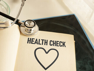 Health check up is shown using the text