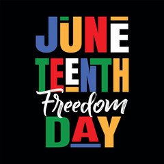 Juneteenth freedom day June 19. Freeish Design of Banner. Black Lives Matter. Vector logo Illustration.