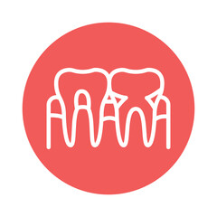 Periodontal disease line icon. Isolated vector element.