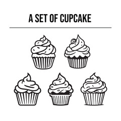 set of cupcakes