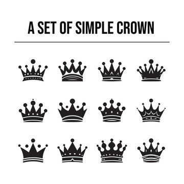 Set of Crown Vector