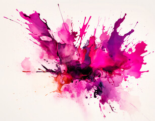 a pink coloured splashing abstract on white background