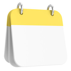 Empty calendar. 3D calendar. 3D illustration.