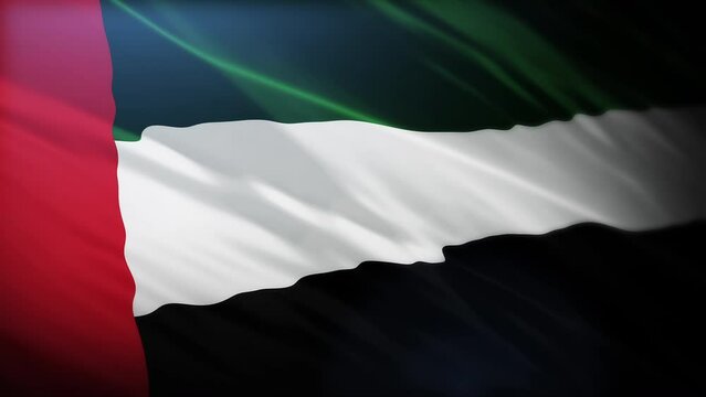 United Arab Emirates flag 4k 