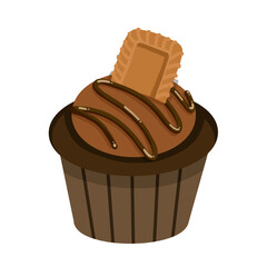 chocolate cupcake with cream