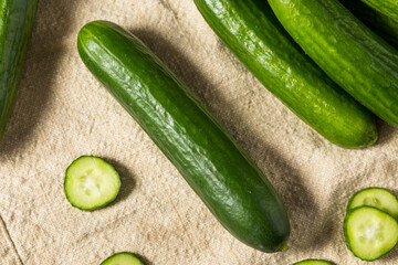 Green Raw Organic Mini Baby Cucumbers