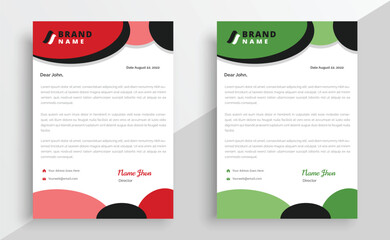 Professional modern business and corporate letterhead design vector template
