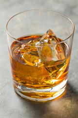 Boozy Refreshing Bourbon Whiskey on the Rocks