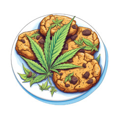 Obraz na płótnie Canvas marijuana cookies, special cookies
