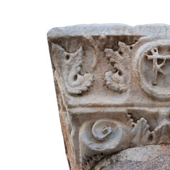 The pillar architectural element of the vertical shape isolated PNG photo with transparent background. High quality cut out scene element. Realistic image overlay