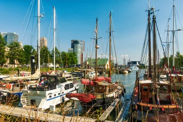 Fototapeten Blick über den Stichting Veerhaven Rotterdam © HeinzWaldukat