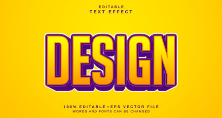Editable text style effect - Design text style theme.