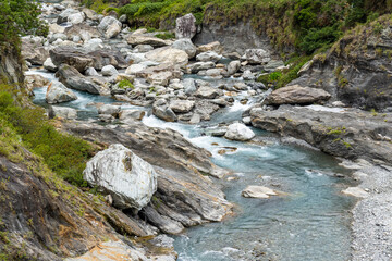 Hualien taroko Gorge steamed cascade in Liwu river