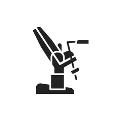 Gynecological chair line icon. Outline pictogram for web page.