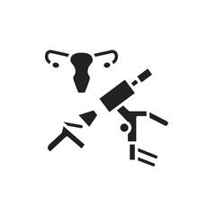 Colposcopy line icon. Outline pictogram for web page.