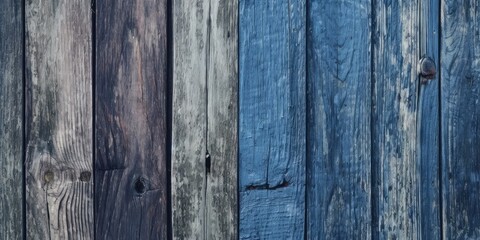 blue-painted planks adorning a rustic wooden board