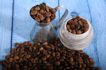 coffee beans in a cup