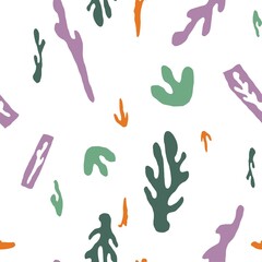 Cut out abstract flourish simple seamless pattern