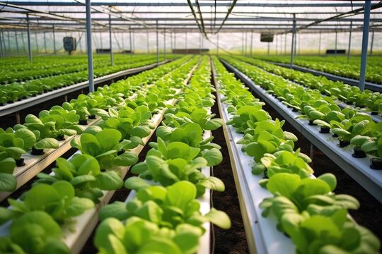 The greenhouse producing professionally grown seedlings, AI Generative