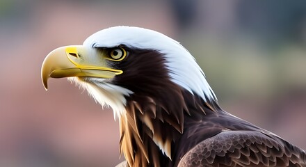 Fototapeta premium Portrait of an eagle. Generative AI.
