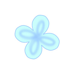 abstract blue flower