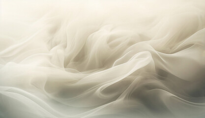 Obraz premium Beautiful horizontal column of smoke in bright light. swirling fog cream color, exhaled out of the vape. Nice pattern for printing and backdrop of colored waves. background magical