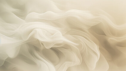 Beautiful horizontal column of smoke in bright light. swirling fog cream color, exhaled out of the vape. Nice pattern for printing and backdrop of colored waves. background magical