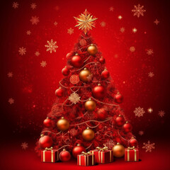 christmas tree with gifts
