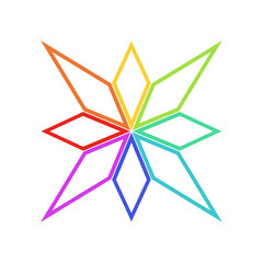 abstract colorful PRIDE star